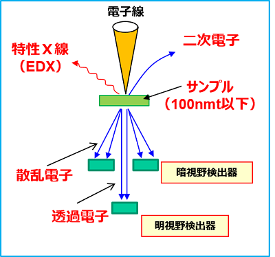FE-TEM原理の模式図