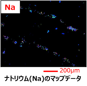 ナトリウム(Na)のマップデータ