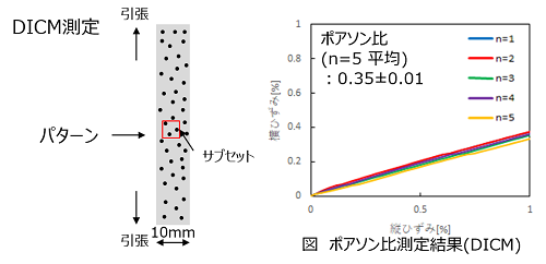 DICMでのポアソン比測定結果